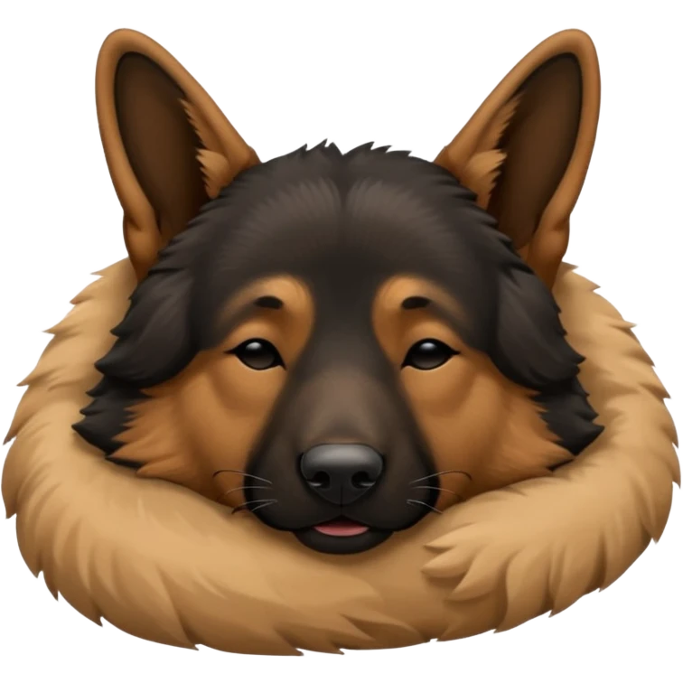 create a emoji of a German shepherd sleeping emoji