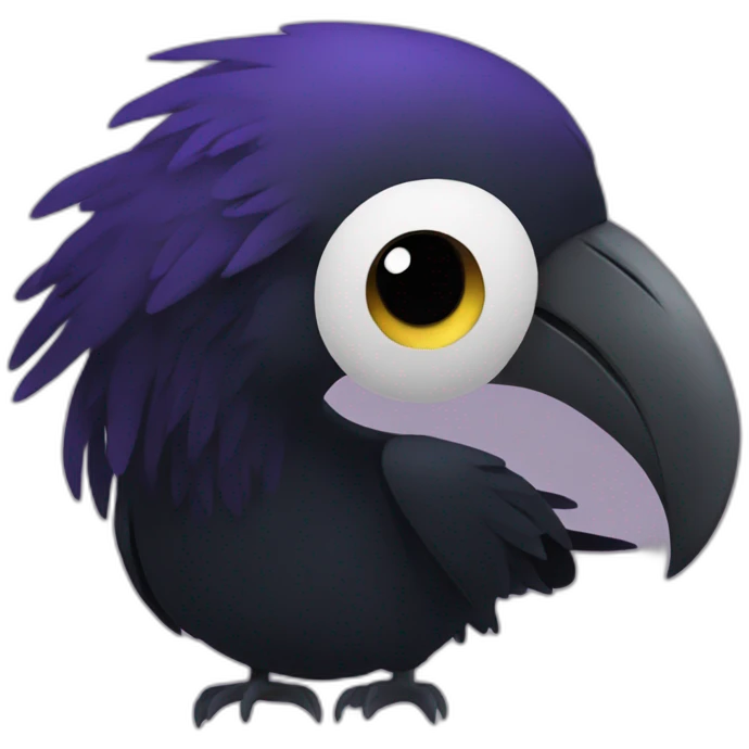 sad raven emoji