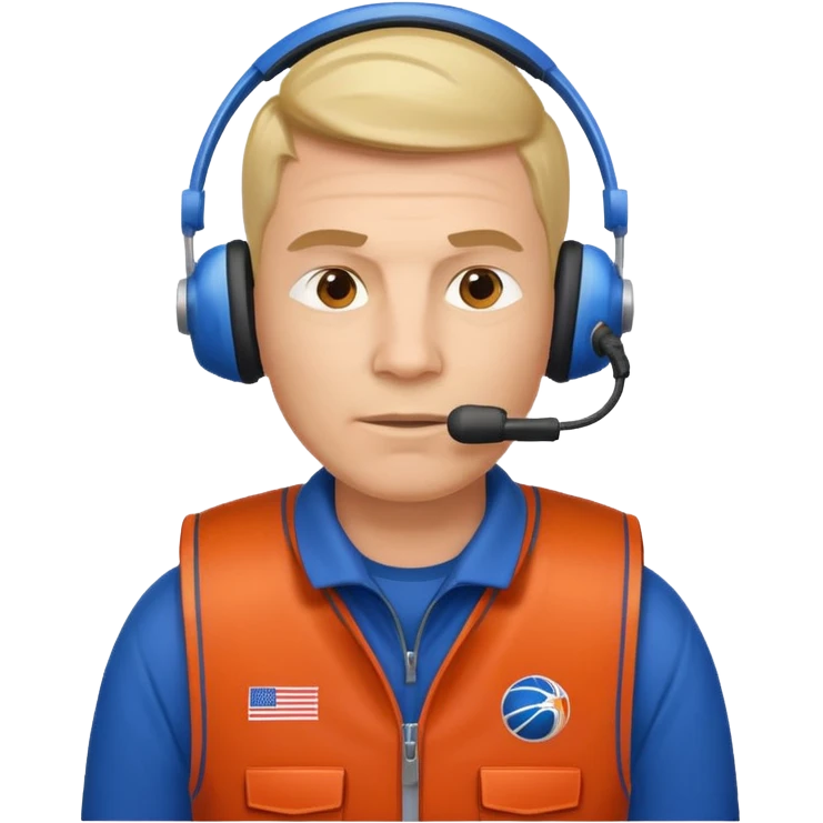 basketball coach on arocket emoji