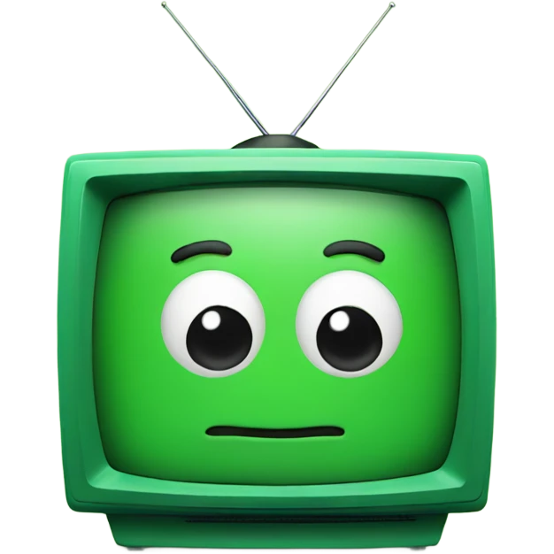 Green tv happy emoji