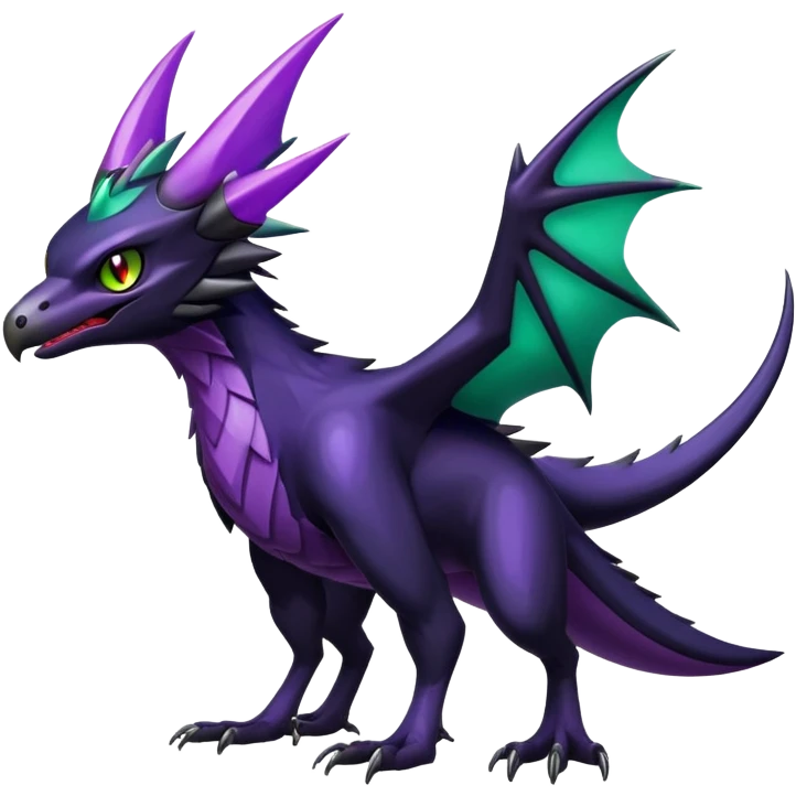 Shiny Dark Nargacuga-Noivern-Hybrid (Full body) emoji