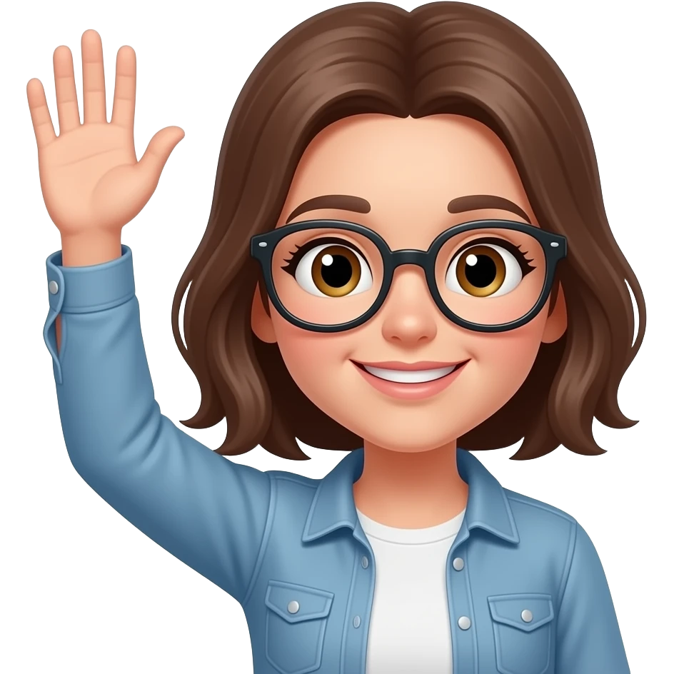 🤓+🙋🏾‍♀️ girl emoji