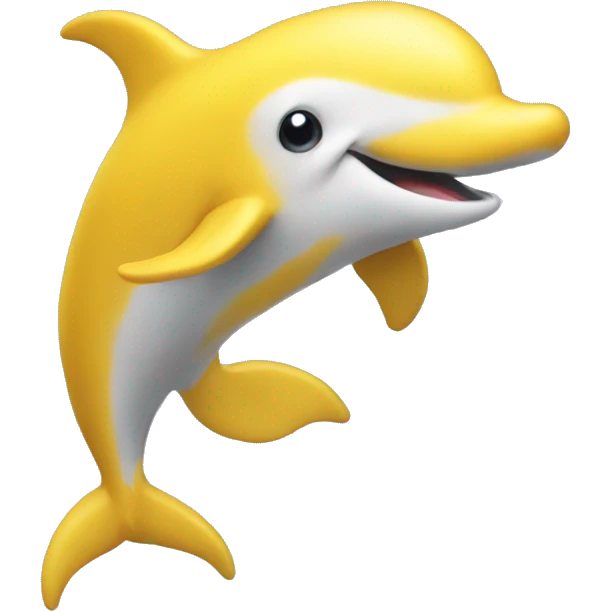 Yellow dolphin emoji