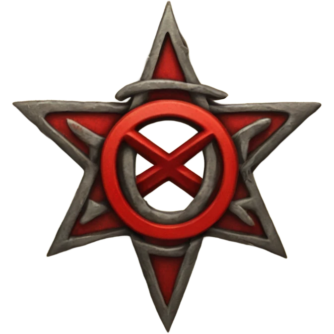 a red pentagram like Helsing emoji