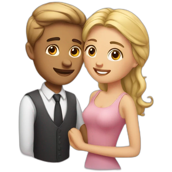 Man loves woman emoji