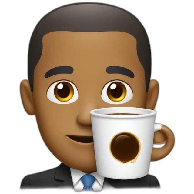 obama drinking coffee emoji