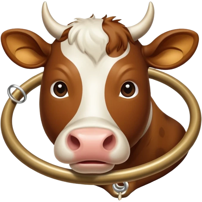  A cow that is mixed with Saturn La vacca
 emoji