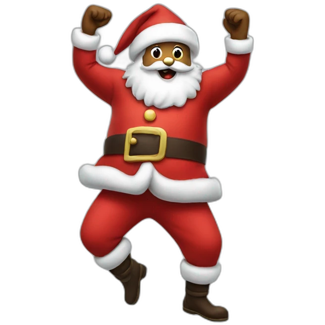 Dancing santa emoji