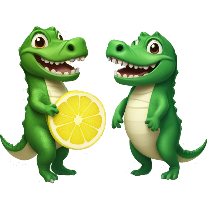 Coccodrillo e limone emoji