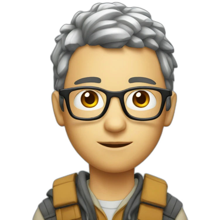 a nerdy wildling whos coding emoji
