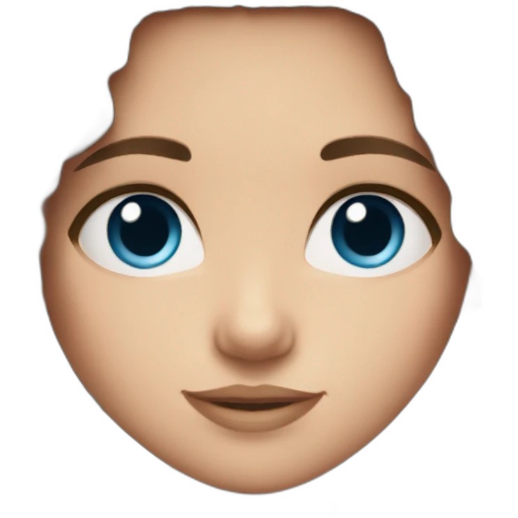 girl with brown hair and blue eyes and crop top emoji