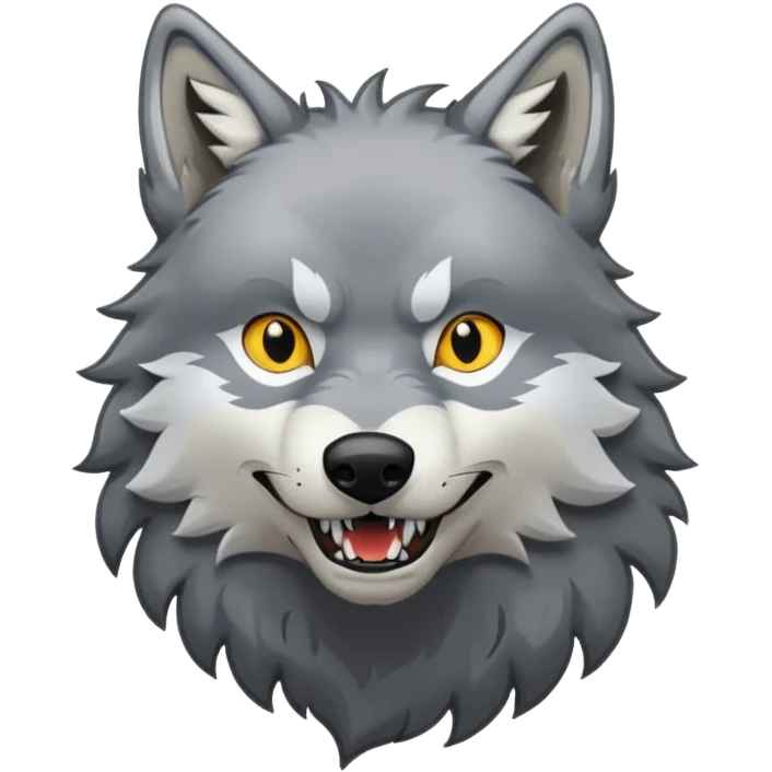 создай стикер волка пожирающего трафарет с надписью СКИДОША emoji