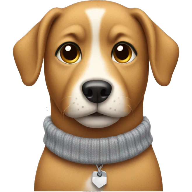 dog wearing a sweater emoji