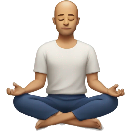 european man meditating emoji