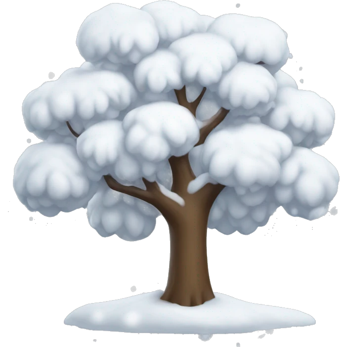 white snow tree emoji