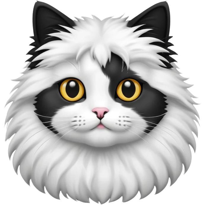 Lovely cat black withe emoji
