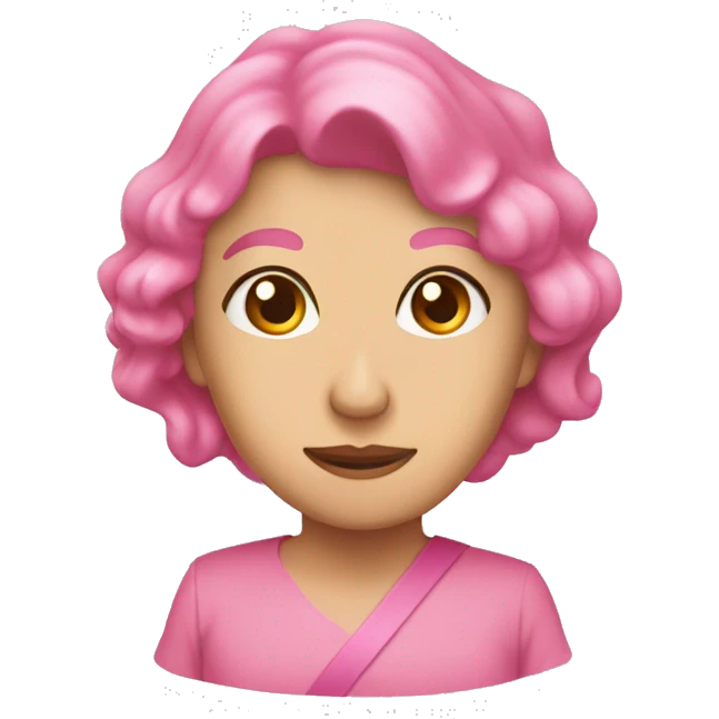 lazo rosa del cáncer emoji