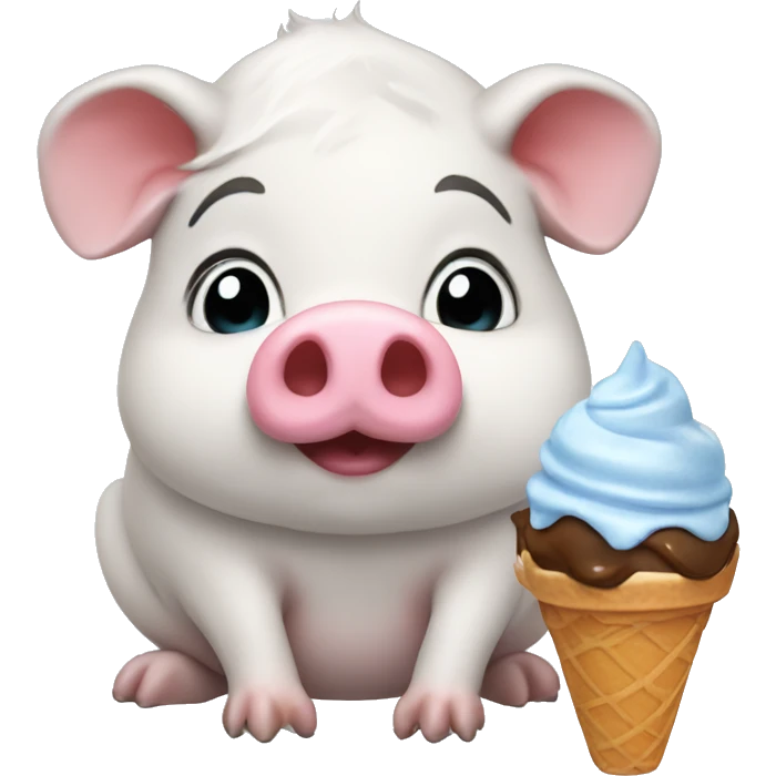 Guniea pig with ice cream emoji