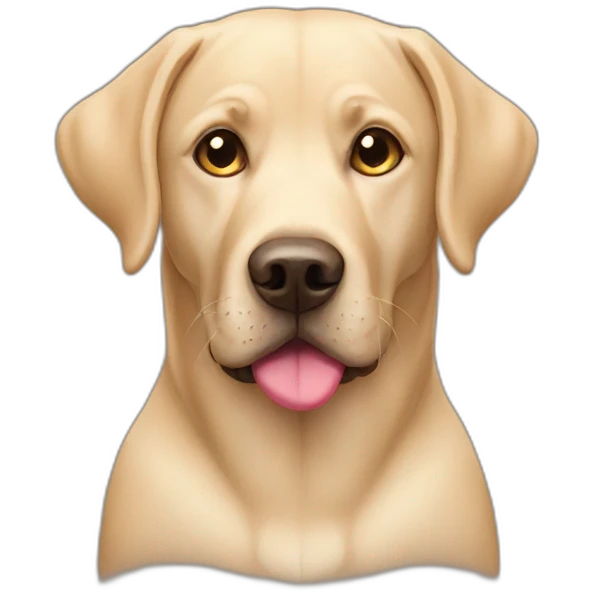 Labrador with hearts in his eyes emoji