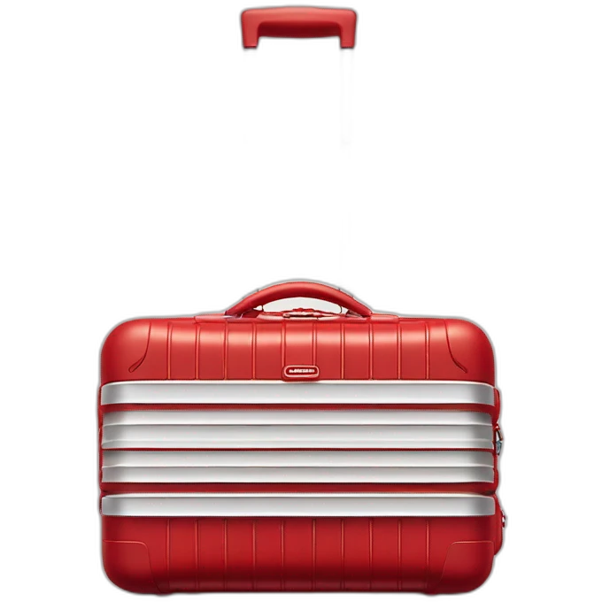One Rimowa red Essential Cabin luggage emoji