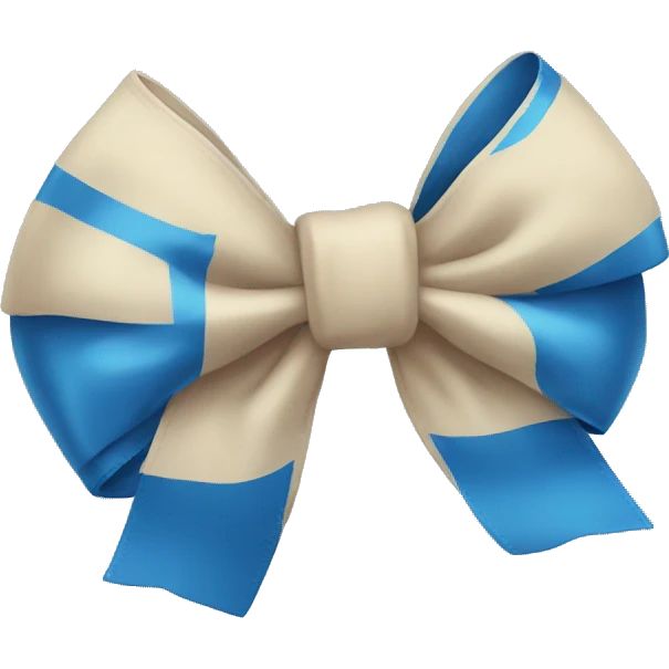 blue bow  emoji