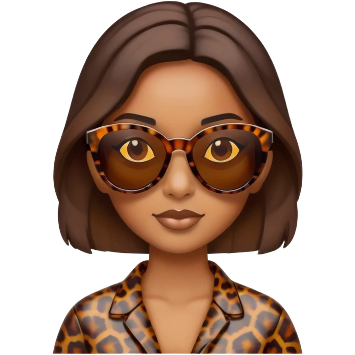 Brown sun glasses women’s tortoise shell emoji