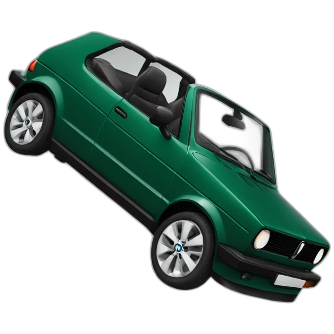 BMW / VW Golf car dark green emoji