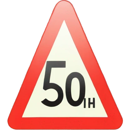 Speed limit 50km/h emoji