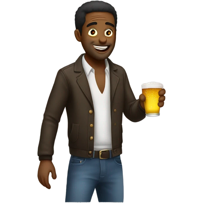 Drunk guy handing out 20s emoji
