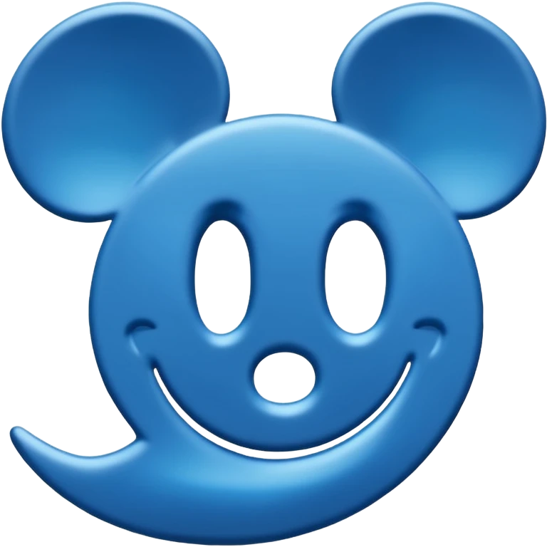 A blue silhouette of the Disney Channel logo from the 2000s emoji