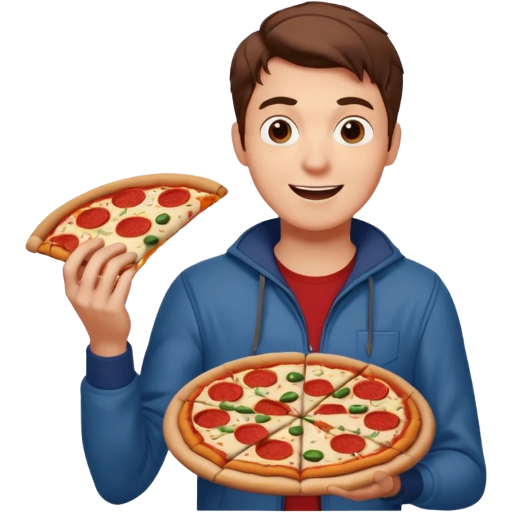 Peter Parker pizza time emoji