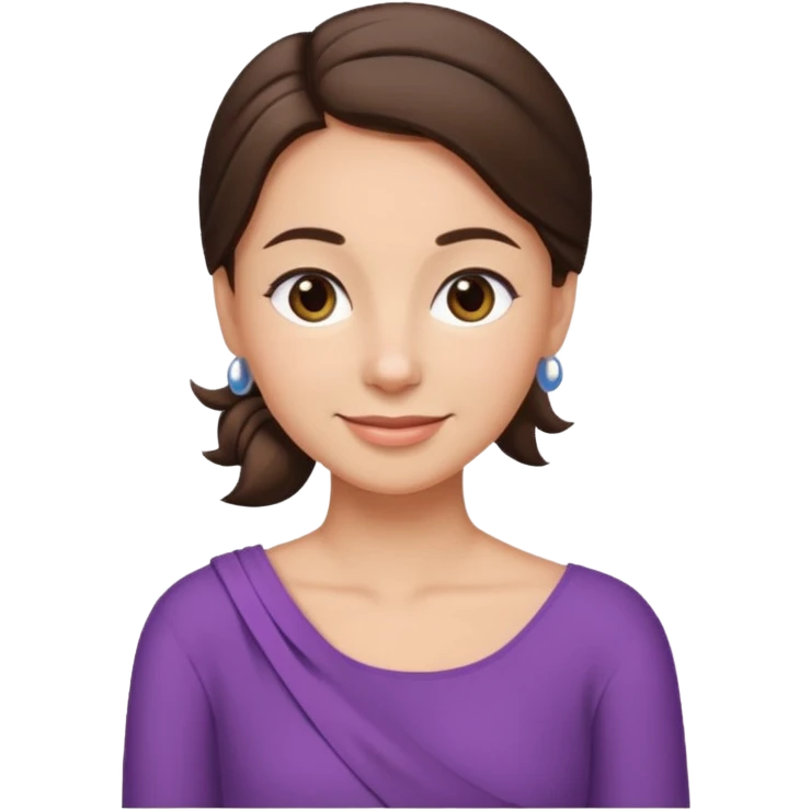 mom tie her brunette hair low and put on one side of shoulder  emoji