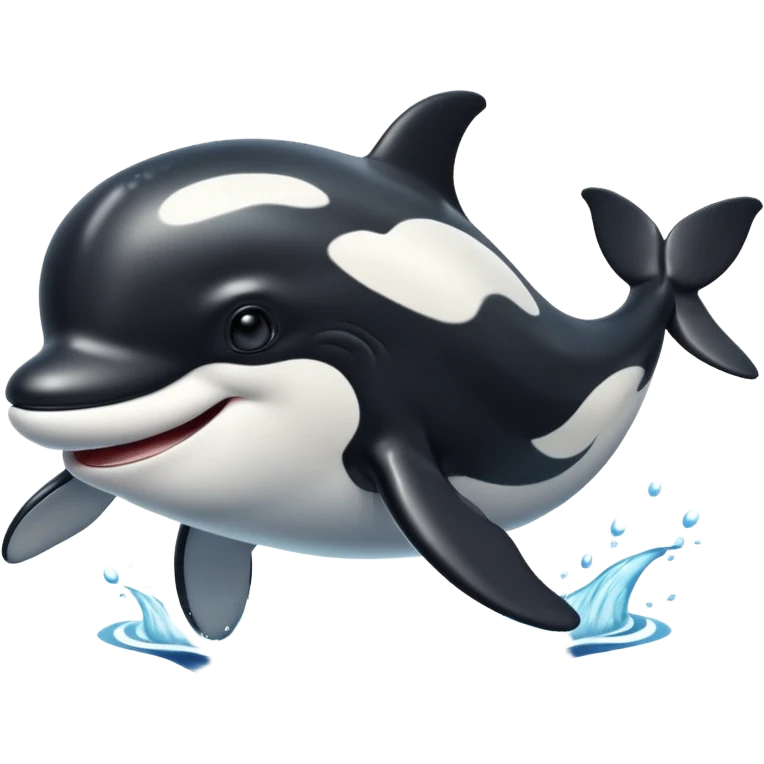 A smiling killer whale emoji