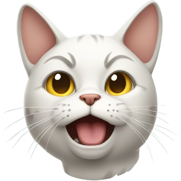 cat making disgusted face emoji
