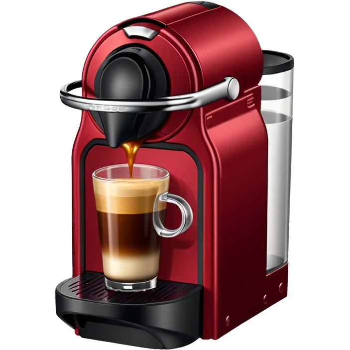 Nespresso dark red vertuo coffee pod not the machine emoji