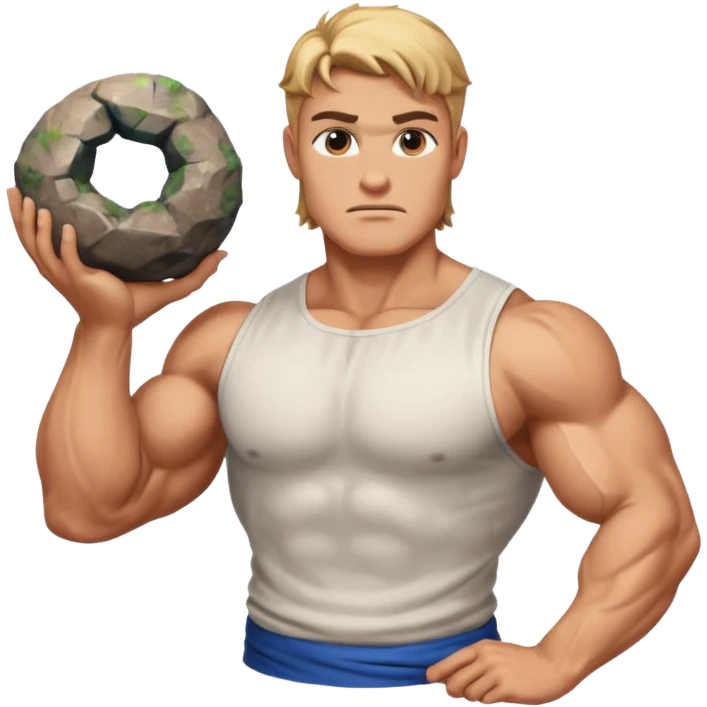 Atlas the greek god with a boulder and shirt emoji