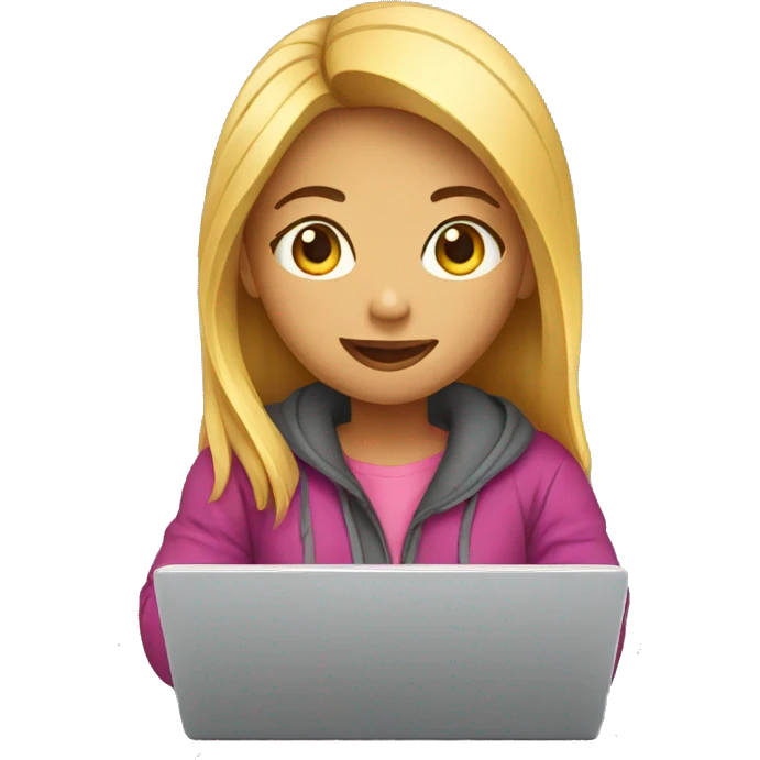 girl on laptop emoji