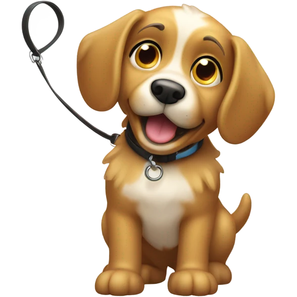 take a dog for a walk emoji