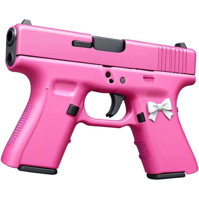Pink glock white bow  emoji