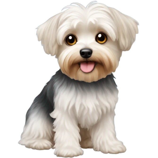 White yorkiepoo emoji