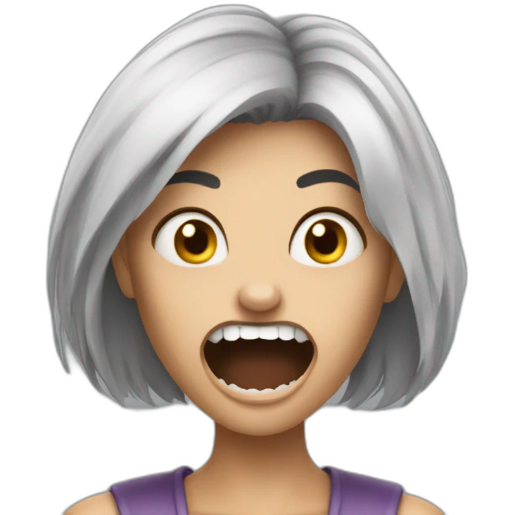 A woman acting like a monster with her hand and her face says grrr. Both hands are visible !  emoji