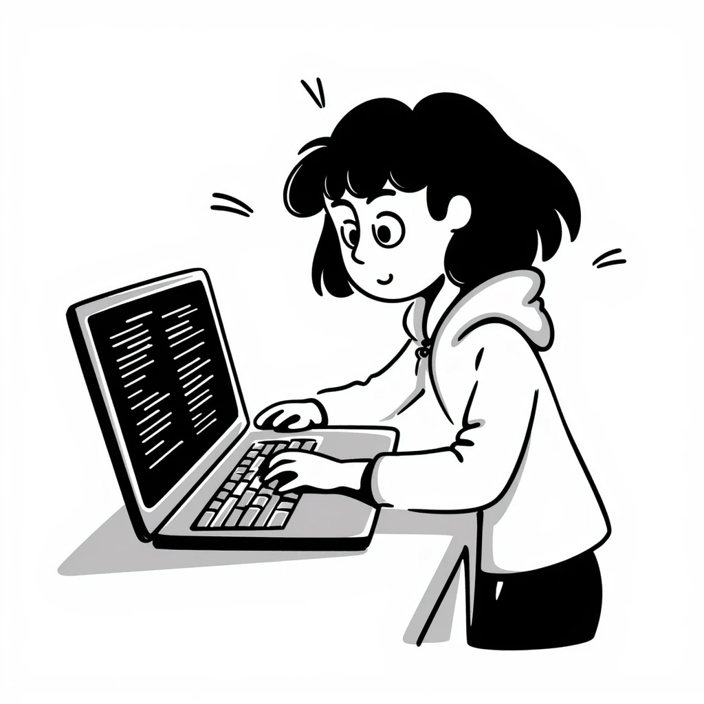 anime hacker with laptop and code emoji