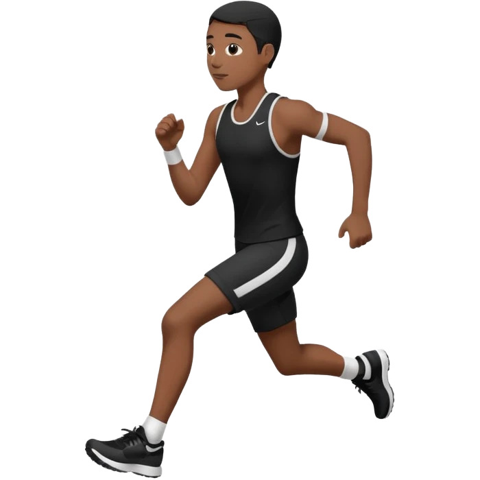 corriendo amperlmanchen estilo negro emoji