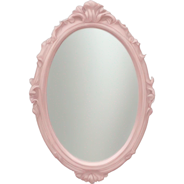 Vintage  pale pink mirror  emoji