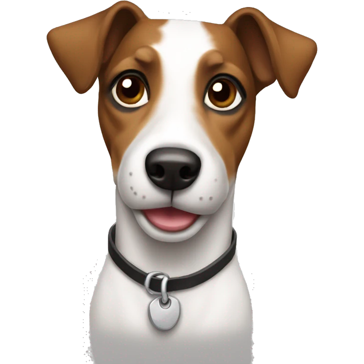 Brown and white jack russel  emoji