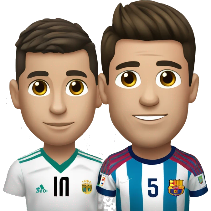 Cristiano Ronaldo  y Messi emoji