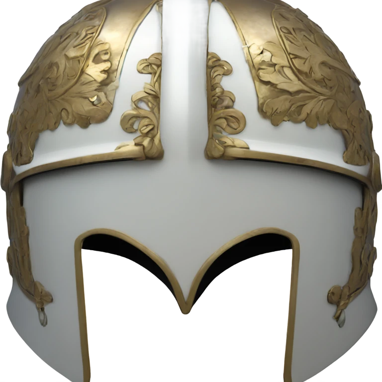 ornate french full-face armet helmet intricate white inlays emoji