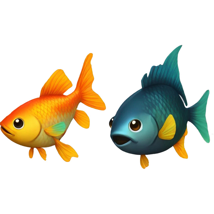 Black Casual Hat and Fish emoji