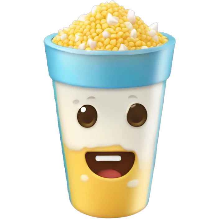 Elote con mayonesa y chile en vaso emoji