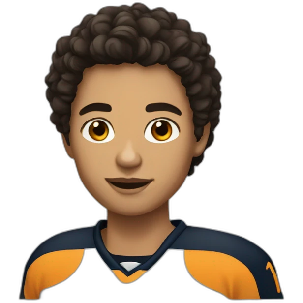 Lightskin hockey player  emoji